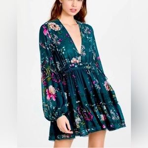 Free People cherry blossom mini dress XS
